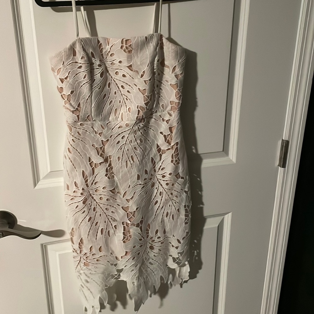 White Lace Midi Dress